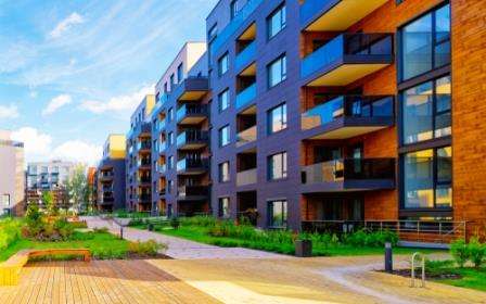 modern block of flats in city centre